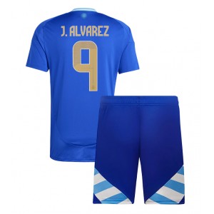 Fotbalové Dres Argentina Julian Alvarez #9 Dětské Venkovní Oblečení Copa America 2024 Krátký Rukáv (+ trenýrky)